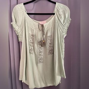 Blouse by Live and Let Live. Sage